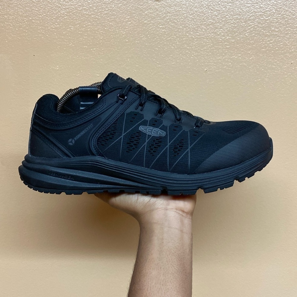 KEEN Utility Vista Energy Konnect Fit XT Steel Toe Work Sneakers “Triple Black” - Picture 1 of 17